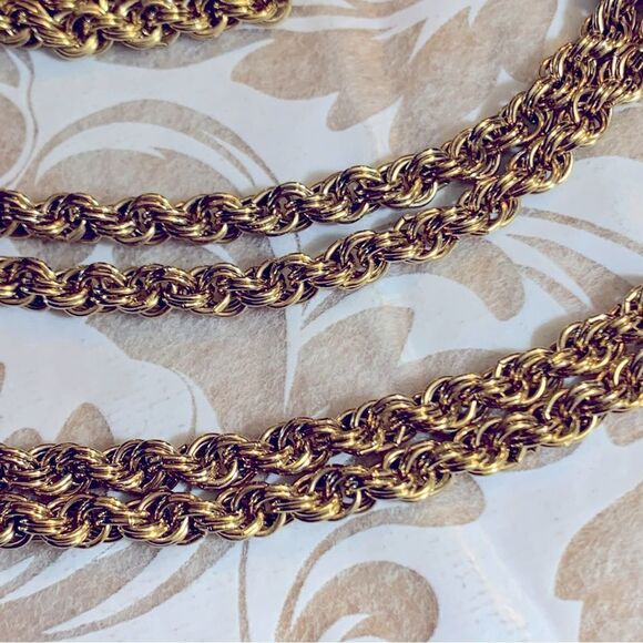 Vintage Extra Long Double Link Chain Necklace 46” Gorgeous - Picture 2 of 3